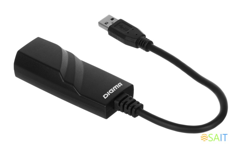 Сетевой адаптер Gigabit Ethernet Digma D-USB3-LAN1000 USB 3.0