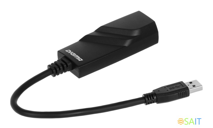 Сетевой адаптер Gigabit Ethernet Digma D-USB3-LAN1000 USB 3.0