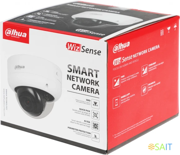 Камера видеонаблюдения IP Dahua DH-IPC-HDBW3441EP-AS-0280B-S2 2.8-2.8мм цв. корп.:белый