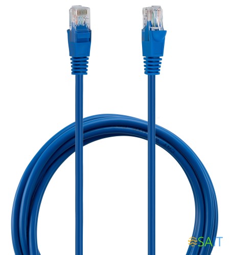 Патч-корд Buro UTP-5E-2M-BL UTP 4 пары cat.5E CCA molded 2м синий RJ-45 (m)-RJ-45 (m)