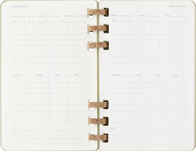 Еженедельник Moleskine ACADEMIC SPIRAL Large 150х210мм 200стр. спираль киви