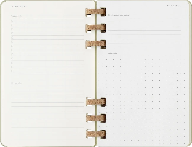 Еженедельник Moleskine ACADEMIC SPIRAL Large 150х210мм 200стр. спираль киви