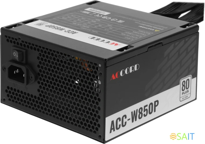 Блок питания Accord ATX 850W ACC-W850P 80+ white (20+4pin) 120mm fan 6xSATA RTL