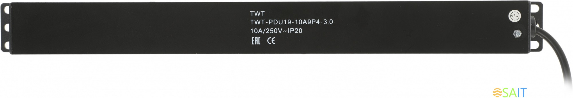 Блок распределения питания Lanmaster TWT-PDU19-10A9P4-3.0 гор.размещ. 9xSchuko базовые 10A C14 3м