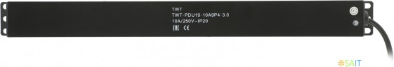 Блок распределения питания Lanmaster TWT-PDU19-10A9P4-3.0 гор.размещ. 9xSchuko базовые 10A C14 3м