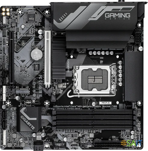 Материнская плата Gigabyte B760M G X WF6E GEN5 Soc-1700 Intel B760 4xDDR5 mATX AC`97 8ch(7.1) 2.5Gg RAID+HDMI+DP