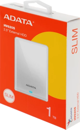 Жесткий диск A-Data USB 3.1 1Tb AHV620S-1TU31-CWH HV620S 2.5" белый
