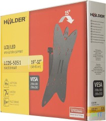 Кронштейн для телевизора Holder LCDS-5051 металлик 19"-32" макс.30кг настенный наклон
