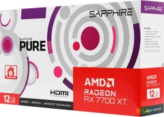 Видеокарта Sapphire PCI-E 4.0 11335-03-20G PURE RX 7700 XT GAMING OC AMD Radeon RX 7700XT 12Gb 192bit GDDR6 2226/18000 HDMIx2 DPx2 HDCP Ret