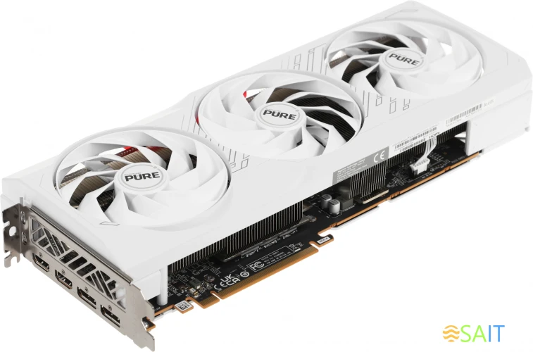 Видеокарта Sapphire PCI-E 4.0 11335-03-20G PURE RX 7700 XT GAMING OC AMD Radeon RX 7700XT 12Gb 192bit GDDR6 2226/18000 HDMIx2 DPx2 HDCP Ret