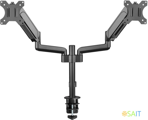 Кронштейн для мониторов ЖК Digma D-MM202D черный 17"-32" макс.9кг крепление к столешнице поворот и наклон