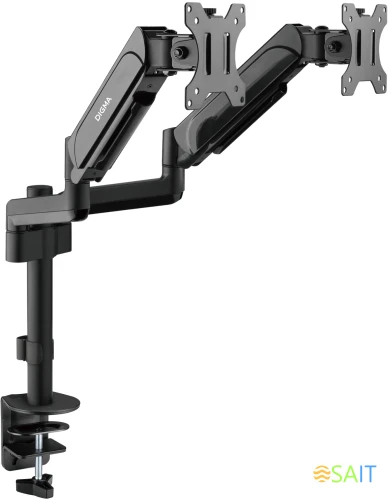 Кронштейн для мониторов ЖК Digma D-MM202D черный 17"-32" макс.9кг крепление к столешнице поворот и наклон