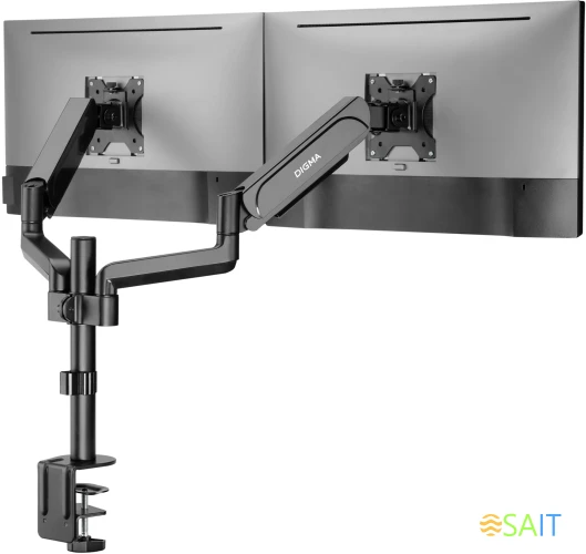 Кронштейн для мониторов ЖК Digma D-MM202D черный 17"-32" макс.9кг крепление к столешнице поворот и наклон