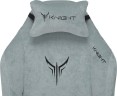Кресло игровое Knight N1 Fabric серо-голубой Light-28 с подголов. крестов. металл