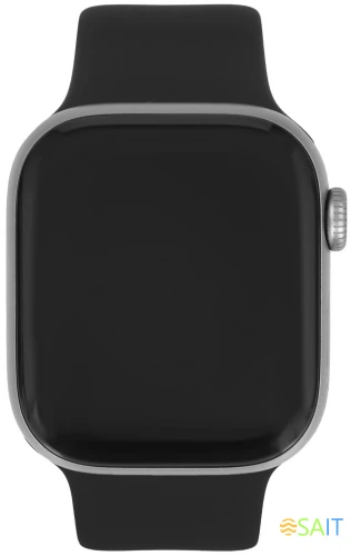 Смарт-часы Apple Watch Series 11 A3333 46мм OLED корп.серый космос Sport Band рем.черный разм.брасл.:S/M (MEV04LW/A)