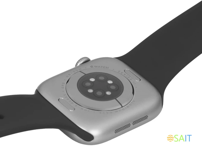 Смарт-часы Apple Watch Series 11 A3333 46мм OLED корп.серый космос Sport Band рем.черный разм.брасл.:S/M (MEV04LW/A)