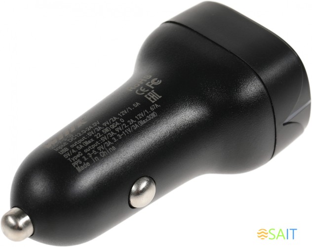 Автомобильное зар./устр. Wiiix UCC-7-2-08 3A+2A (PD+QC) USB-C/USB-A универсальное черный