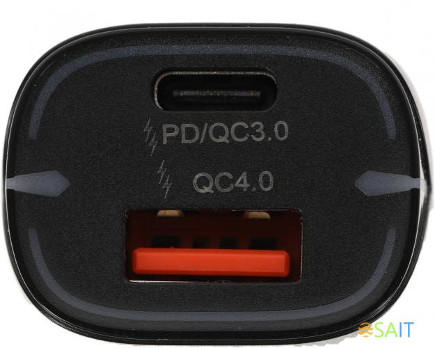 Автомобильное зар./устр. Wiiix UCC-7-2-08 3A+2A (PD+QC) USB-C/USB-A универсальное черный
