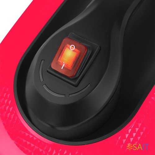 Пароочиститель напольный Kitfort КТ-9137-1 1800Вт черный/малиновый