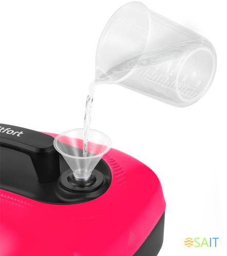 Пароочиститель напольный Kitfort КТ-9137-1 1800Вт черный/малиновый