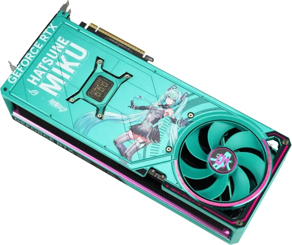 Видеокарта Asus PCI-E 5.0 ROG-ASTRAL-RTX5080-O16G-MIKU-W NVIDIA GeForce RTX 5080 16Gb 256bit GDDR7 2760/30000 HDMIx2 DPx3 HDCP Ret