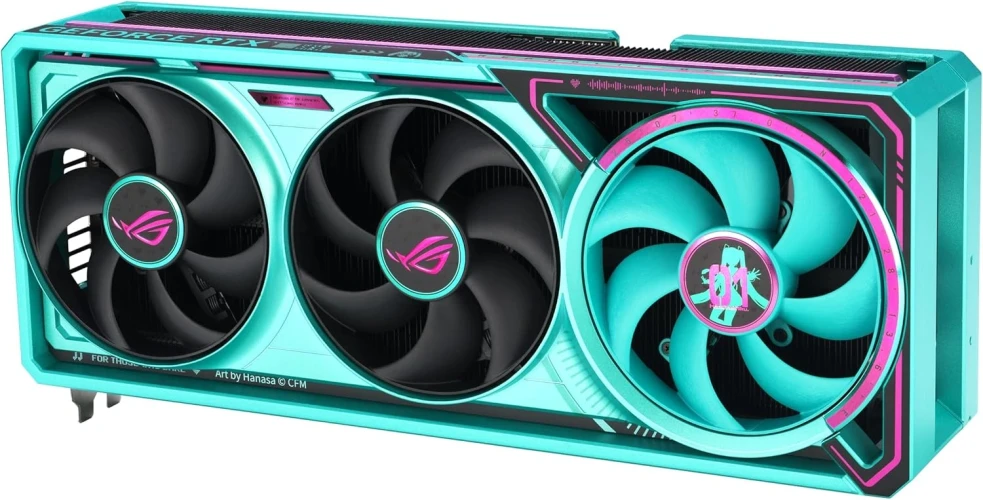 Видеокарта Asus PCI-E 5.0 ROG-ASTRAL-RTX5080-O16G-MIKU-W NVIDIA GeForce RTX 5080 16Gb 256bit GDDR7 2760/30000 HDMIx2 DPx3 HDCP Ret