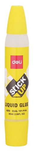 Клей жидкий Deli EA21310 35мл корп.желтый прозрачный с двумя аппликаторами Stick UP
