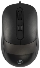 Мышь Оклик 310M черный/серый оптическая 2400dpi USB для ноутбука 4but (1869096)