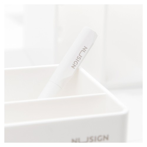 Ручка гелев. Deli Nusign NS552white белый черн. черн. линия 0.5мм