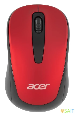 Мышь Acer OMR136 красный оптическая 1000dpi беспров. USB для ноутбука 2but (ZL.MCEEE.01J)