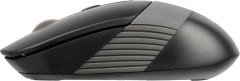 Мышь A4Tech Fstyler FG10S черный/серый оптическая 2000dpi silent беспров. USB для ноутбука 4but (FG10S GREY)