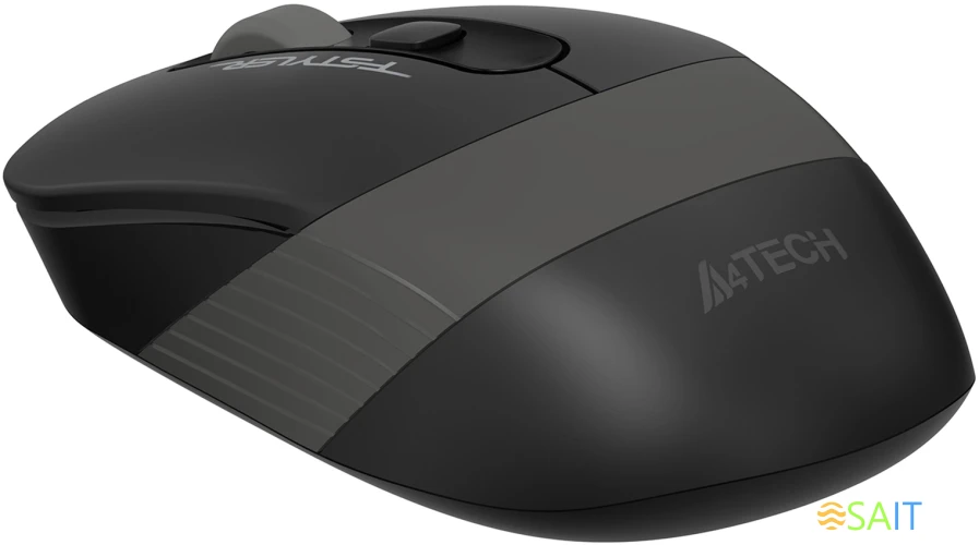 Мышь A4Tech Fstyler FG10S черный/серый оптическая 2000dpi silent беспров. USB для ноутбука 4but (FG10S GREY)