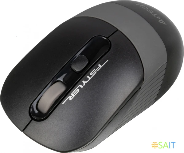 Мышь A4Tech Fstyler FG10S черный/серый оптическая 2000dpi silent беспров. USB для ноутбука 4but (FG10S GREY)