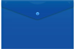 Конверт на кнопке Бюрократ -PK804A5NBLU A5 непрозрачный пластик 0.18мм синий