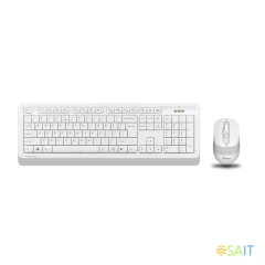 Клавиатура + мышь A4Tech Fstyler FG1010 клав:белый/серый мышь:белый/серый USB беспроводная Multimedia (FG1010 WHITE)