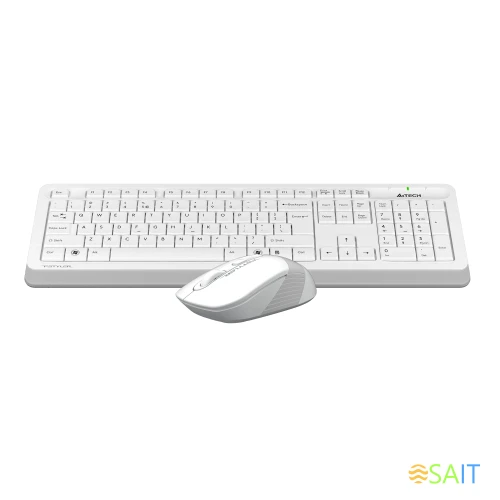 Клавиатура + мышь A4Tech Fstyler FG1010 клав:белый/серый мышь:белый/серый USB беспроводная Multimedia (FG1010 WHITE)