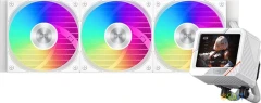 Система водяного охлаждения PcCooler GT360 Dsiplay ARGB Soc-AM5/AM4/1200/1700/1851 белый 4-pin 15-41.5dB Al LCD 310W Ret (GT360-WHAWXY-GL)