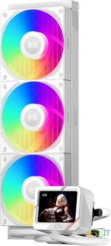 Система водяного охлаждения PcCooler GT360 Dsiplay ARGB Soc-AM5/AM4/1200/1700/1851 белый 4-pin 15-41.5dB Al LCD 310W Ret (GT360-WHAWXY-GL)