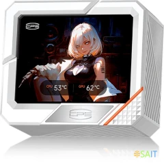 Система водяного охлаждения PcCooler GT360 Dsiplay ARGB Soc-AM5/AM4/1200/1700/1851 белый 4-pin 15-41.5dB Al LCD 310W Ret (GT360-WHAWXY-GL)