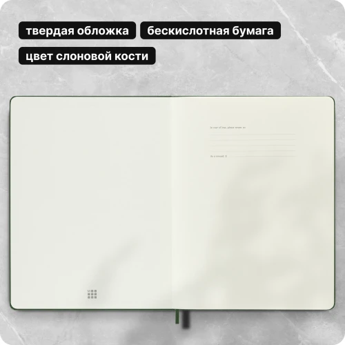 Блокнот Moleskine CLASSIC QP092K15 XLarge 190х250мм 192стр. нелинованный твердая обложка зеленый