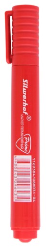 Маркер перманентный Silwerhof Prime пулевидный пиш. наконечник 1-3мм красный коробка