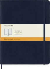 Блокнот Moleskine CLASSIC SOFT QP621B20 XLarge 190х250мм 192стр. линейка мягкая обложка синий сапфир