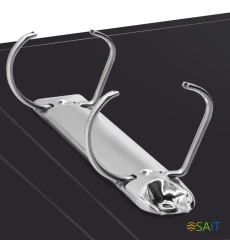 Папка на 2-х D-кольцах Бюрократ -0840/2DBLCK A4 пластик 0.8мм кор.40мм внутр. с вставкой черный