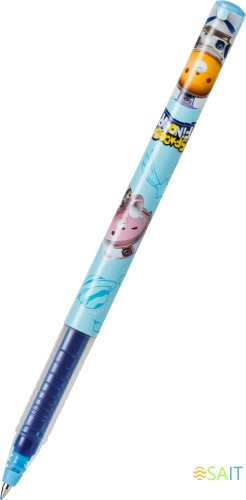 Ручка гелев. Deli Mong Kicks EG31-BL синий син. черн. линия 0.5мм