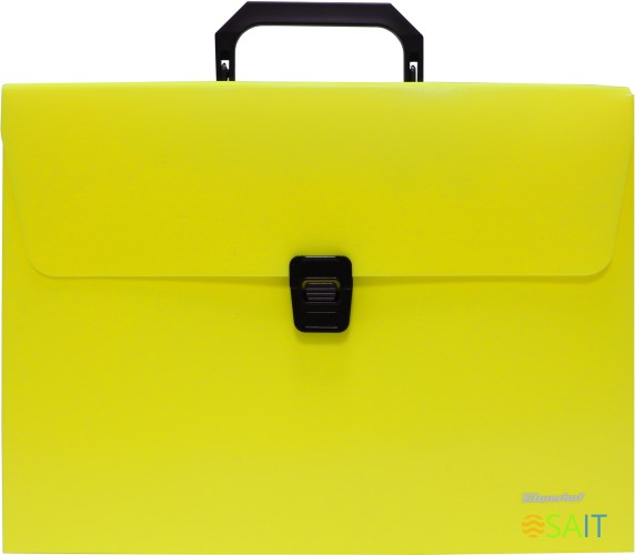 Портфель Silwerhof 322715-02 1 отдел. A4 пластик желтый неон