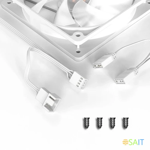 Вентилятор для корпуса ID-Cooling XF-120 ARGB 120х120x25 белый 4-pin 30.5дБ (XF-120-ARGB-W) Ret