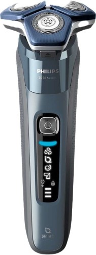 Бритва роторная Philips S7882/55 реж.эл.:3 питан.:аккум. синий/серебристый