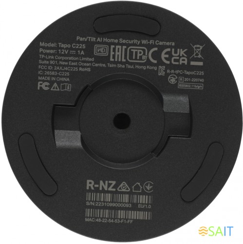 Камера видеонаблюдения IP TP-Link Tapo C225 5-5мм цв. корп.:белый