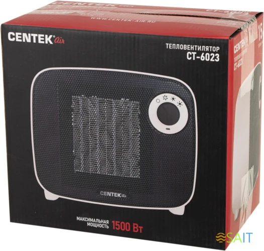 Тепловентилятор Centek CT-6023 1500Вт белый/черный