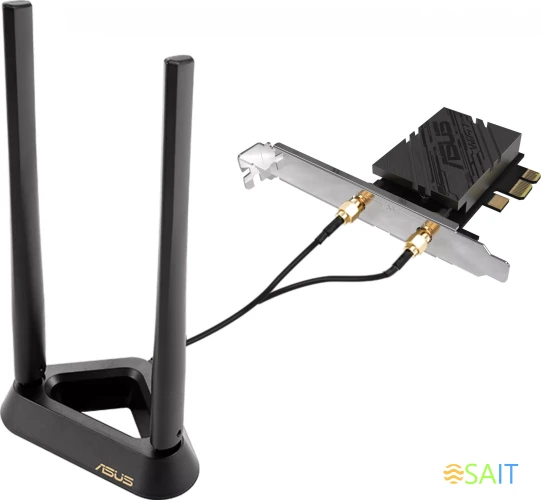 Сетевой адаптер Wi-Fi + Bluetooth Asus PCE-BE92BT BE9400 PCI Express (ант.внеш.несъем.) 2ант.